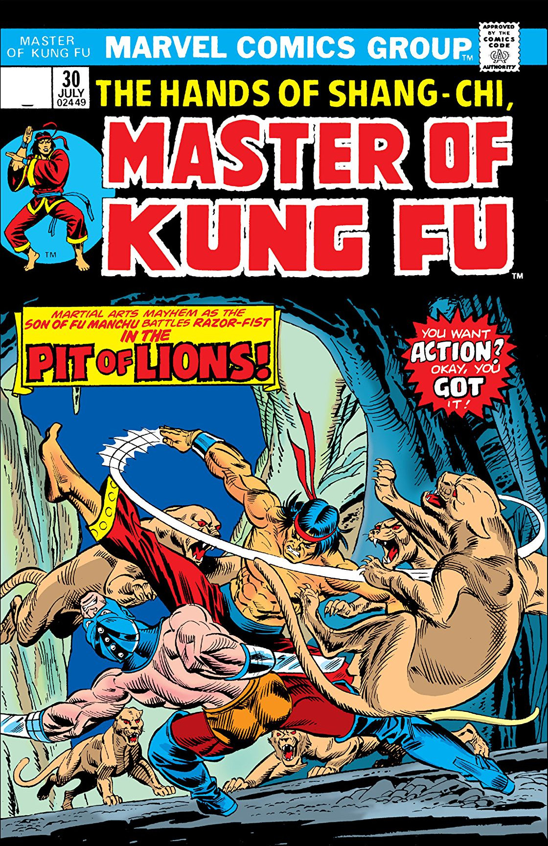 marvel comics master of kung fu