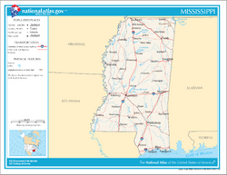 Map of Mississippi NA
