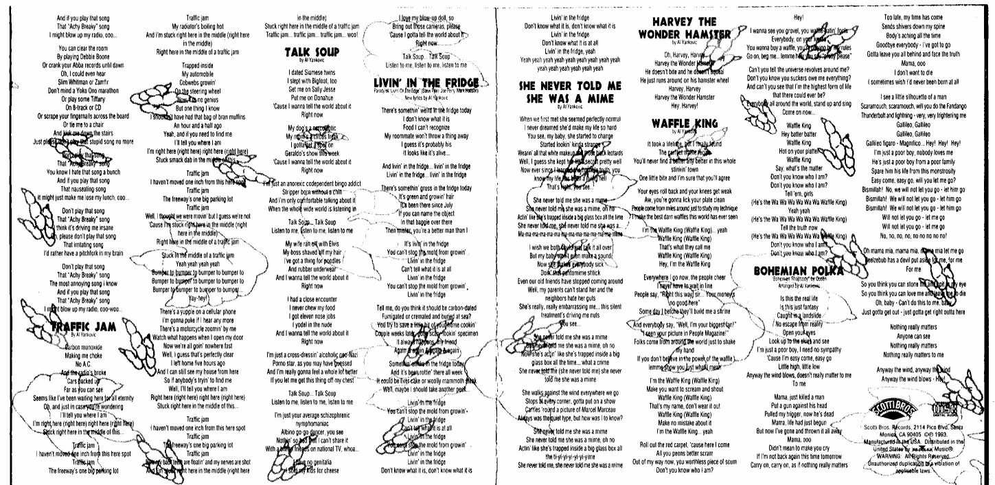 Scans:Alapalooza - Weird Al Wiki