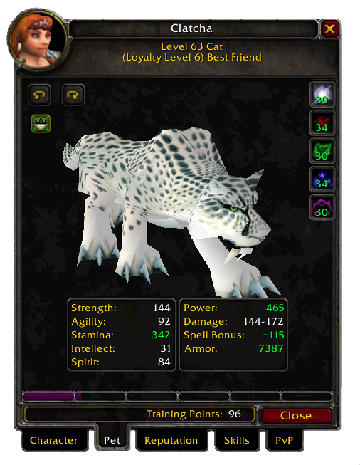 Loyalty as was shown in the Pet tab