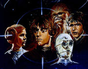 Der Hinterhalt Leia Luke Chewbacca Han C-3PO