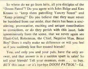 Doom Patrol Vol 1 121 Appeal
