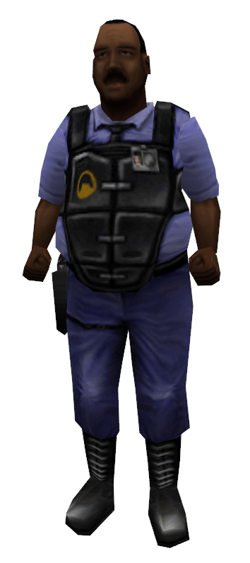 black mesa security guard