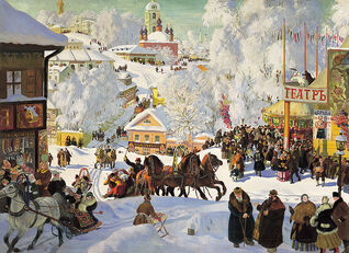 Russian town winter