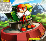 Knuckles Guarding the Master Emerald