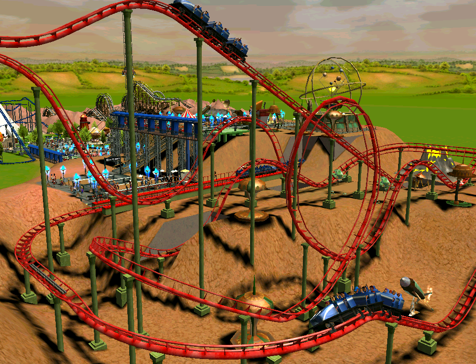 The Looping Roller Coaster from RollerCoaster Tycoon 3 (successor to the Steel Roller Coaster)