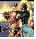 Joshua Foley (Earth-616) and Laura Kinney (Earth-616) from New X-Men Vol 2 31 0001.png