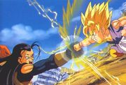 Ssj kidgoku vs super android 17