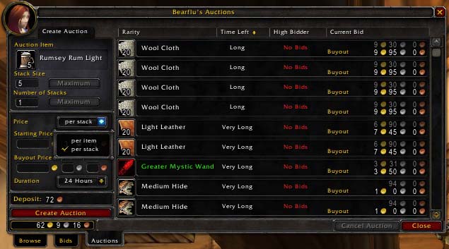 wow black market auction house