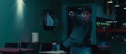 DH - Harry Potter battling inside the Cafe muggle restaurant