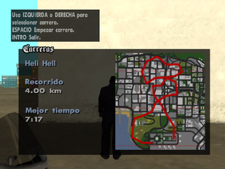 Mapa del recorrido de Heli Hell