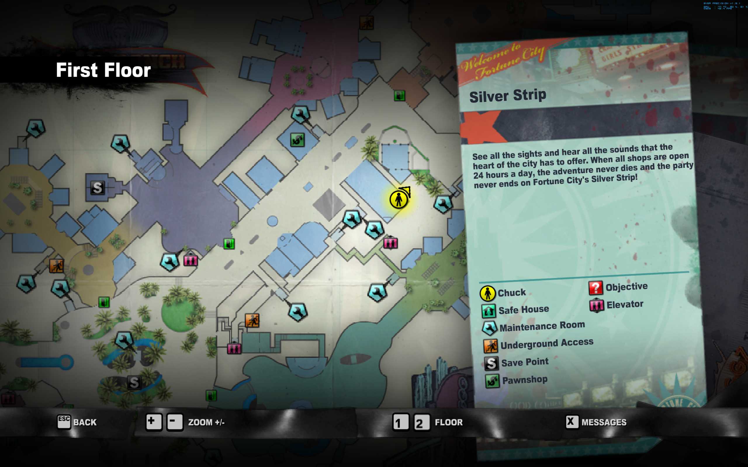 dead rising 3 map labeled