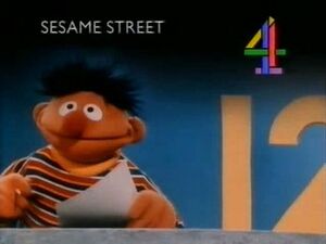 Channel 4 - Sesame Street closure card with Ernie and the Number 12