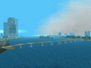 Links Bridge von oben, Vice City