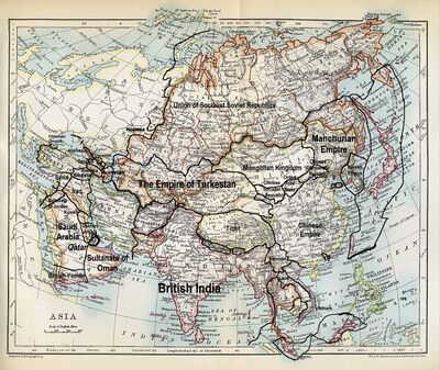 Map of Asia 1915