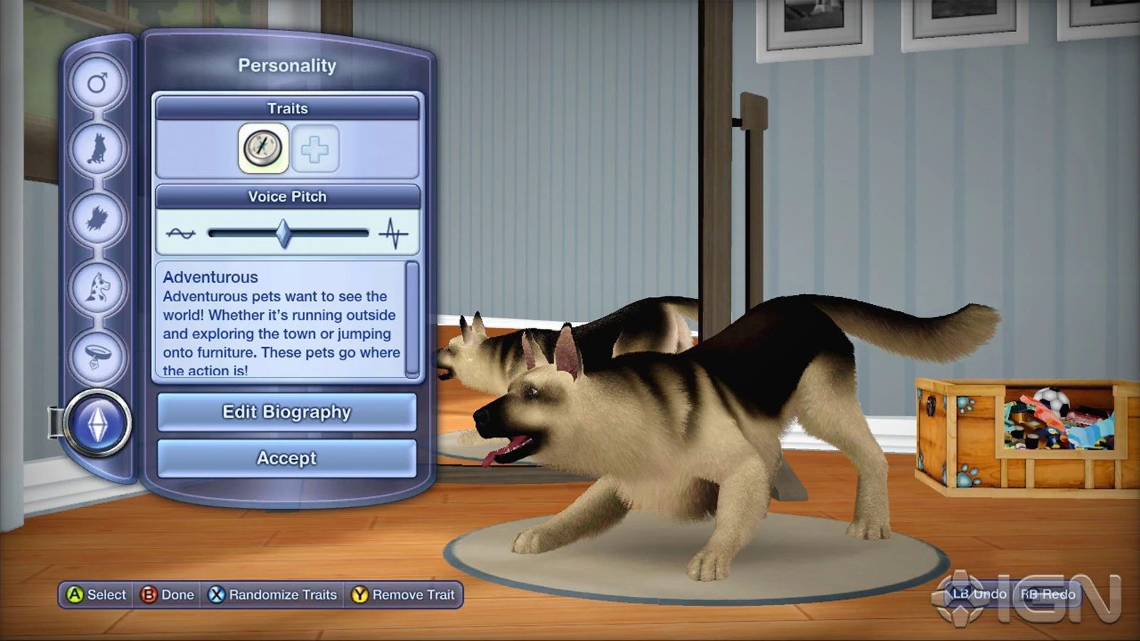 Image TS3 Pets Dog CAS Xbox 360.jpg The Sims Wiki