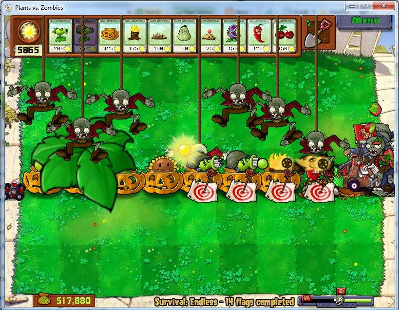plants vs zombies endless survival plants vs zombies endless survival