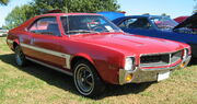 1969 Javelin SST red w white C-stripe fr