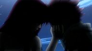Erza comforting Natsu