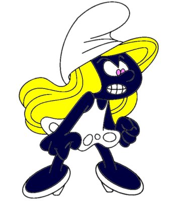 black smurf figure