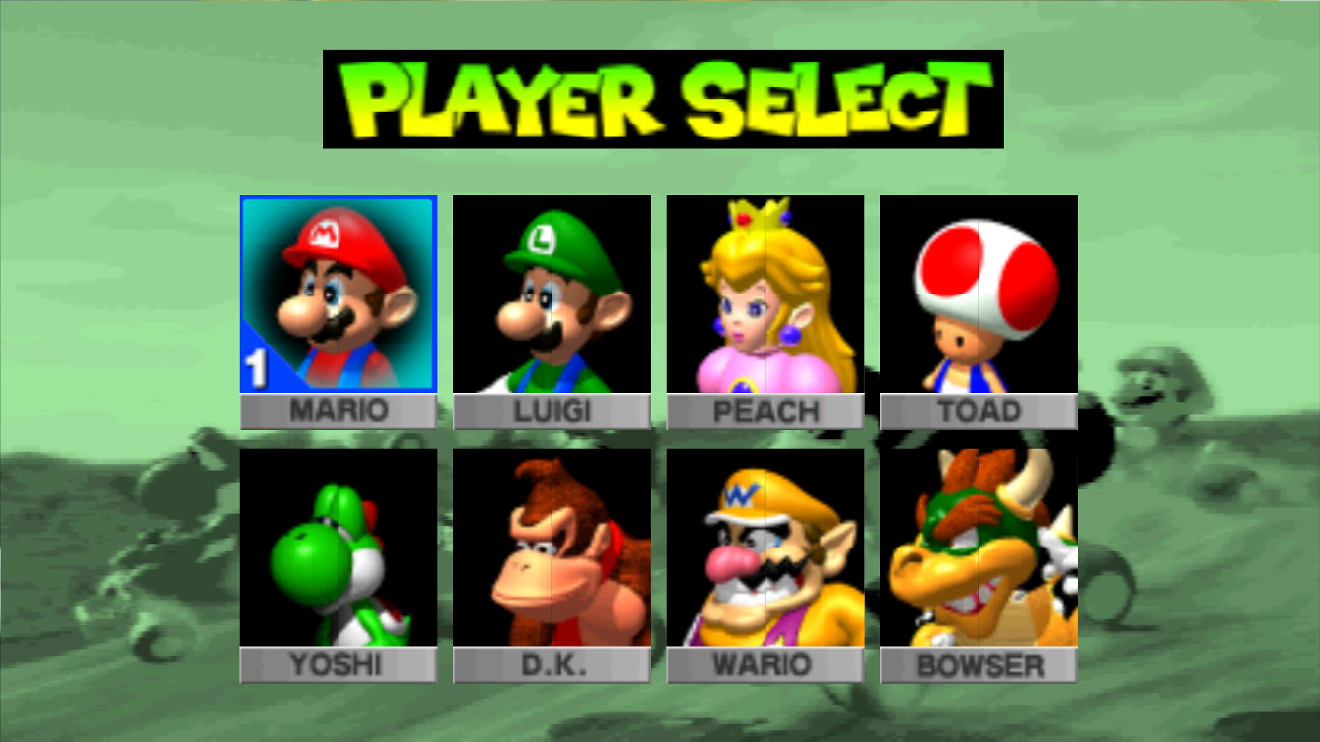 Mario Kart 8 Character Select Screen 