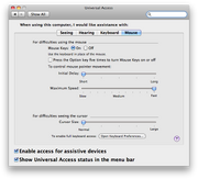 Mouse keys - OS X 10.6