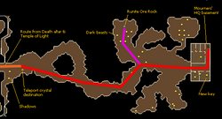 Mourner Tunnels map