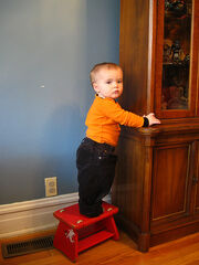 Victor loves to climb