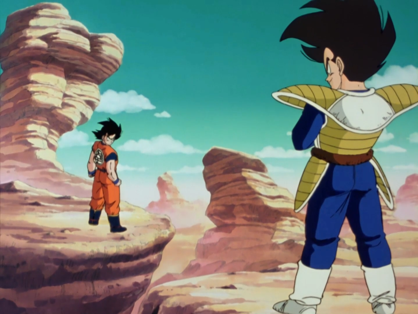 Imagen - Goku vs vegeta first fight ever.png - Dragon Ball Wiki