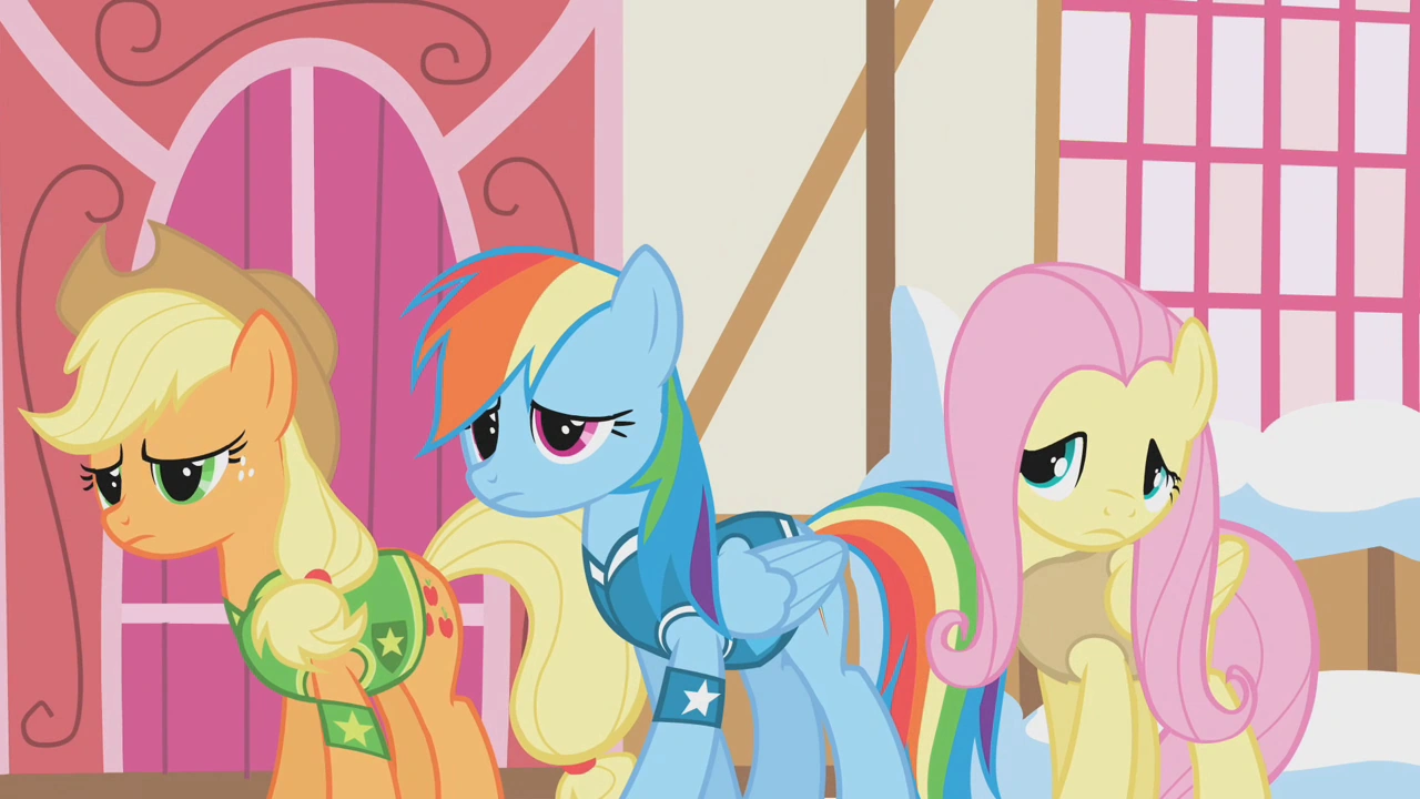 Image - Applejack, Rainbow Dash and Fluttershy are disappointed S1E11