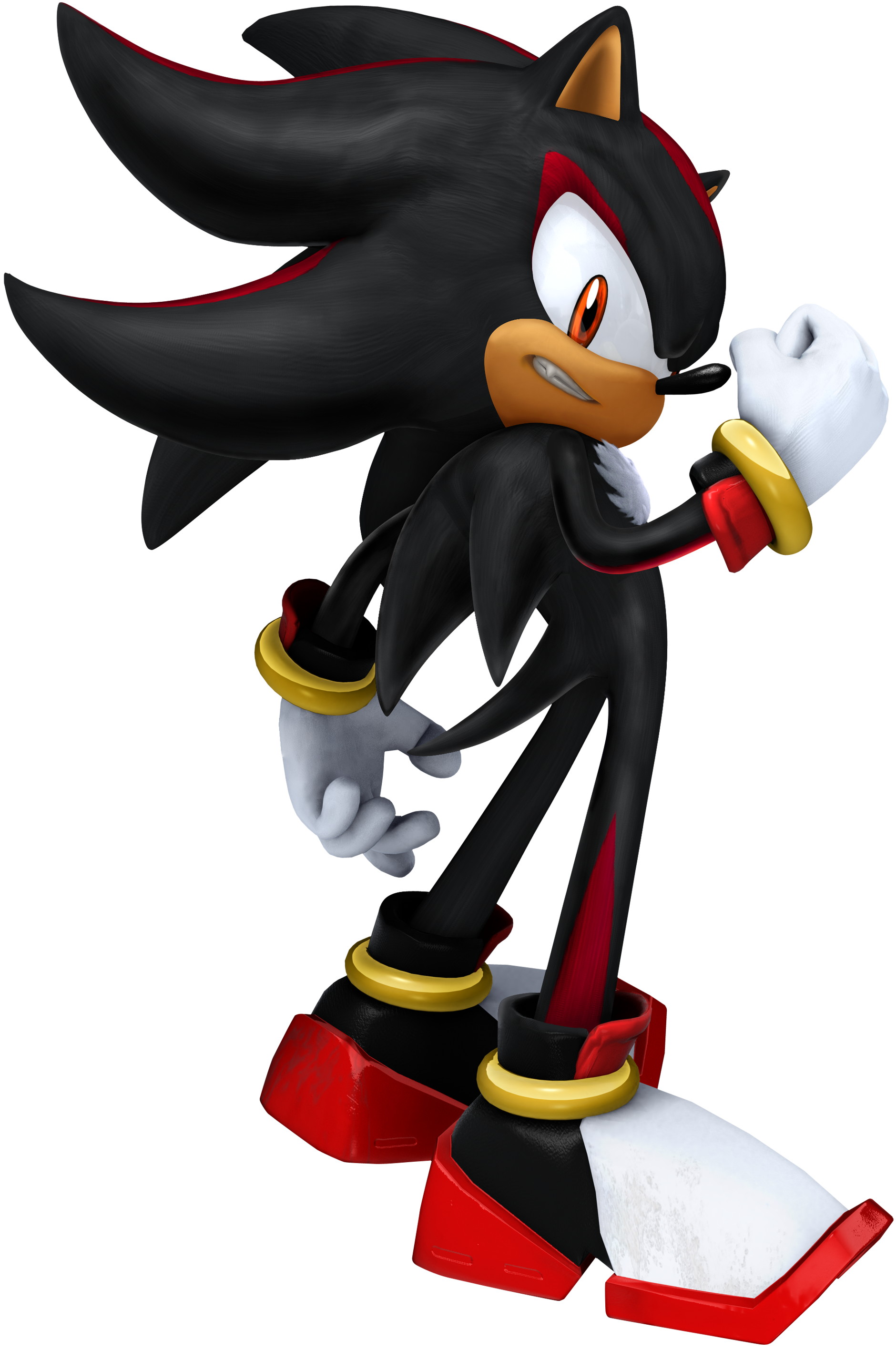 Shadow the Hedgehog - A black hedgehog who is Sonic's rival. Parts of Shadow's gameplay seem similar to Shadow the Hedgehog.