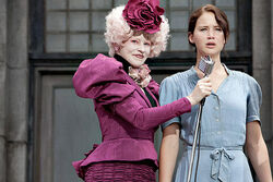Effie & Katniss at reaping