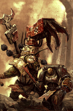 Crimson Fist vs. Ork Warboss