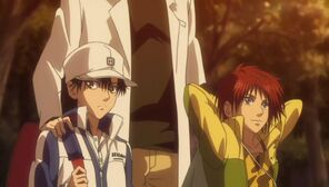 Ryoma and Kintaro with Coach Saitou
