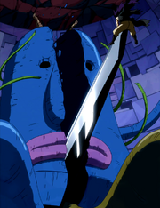 Gajeel beats the monster