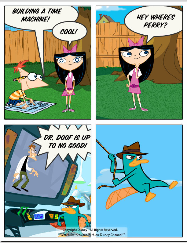 Back in time (Phineas and Ferb comic) AlfP Wiki