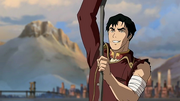 Iroh agradeciendo a Aang