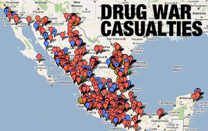 Mexico Drug War casualties map