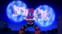Gravattack usando sus poderes