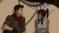 Korra and Mako sharing their feelings
