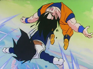 vegeta kicks goku