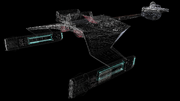 K't'inga class model wire-frame CGI model
