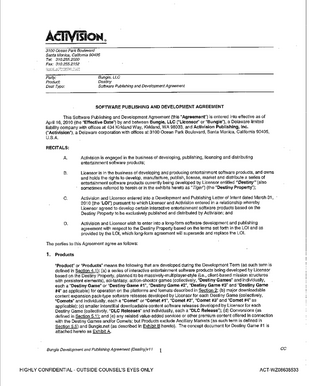 Bungie activision contract page 1