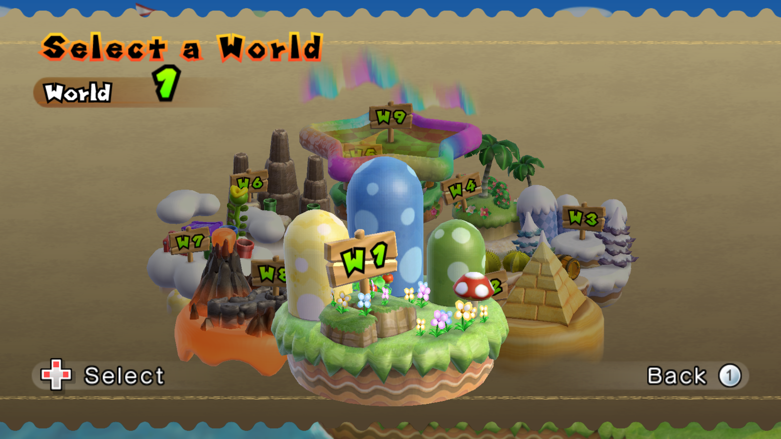 how to get to the cannon in super mario bros wii world 1
