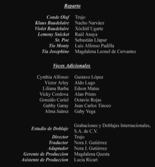 UNA SERIE DE EVENTOS DESAFORTUNADOS una serie de eventos desafortunados: