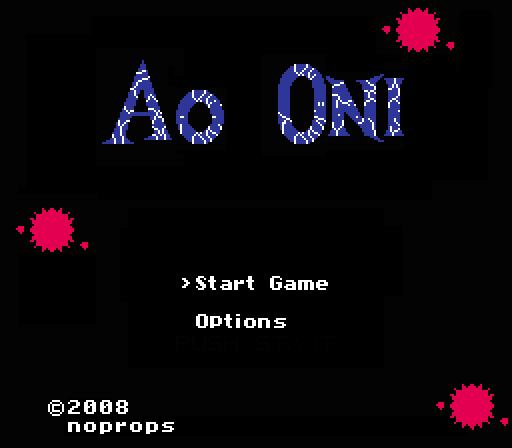 Ao Oni NES Title