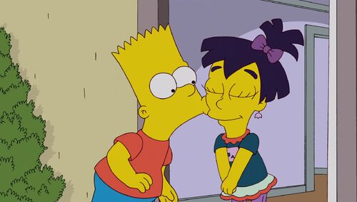 Image Bart Kisses Nikki Simpsons Wiki Wikia