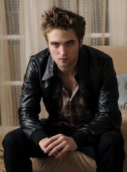 Robert Pattinson in leather