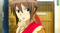 Éclair sees Lucy, Happy and Natsu