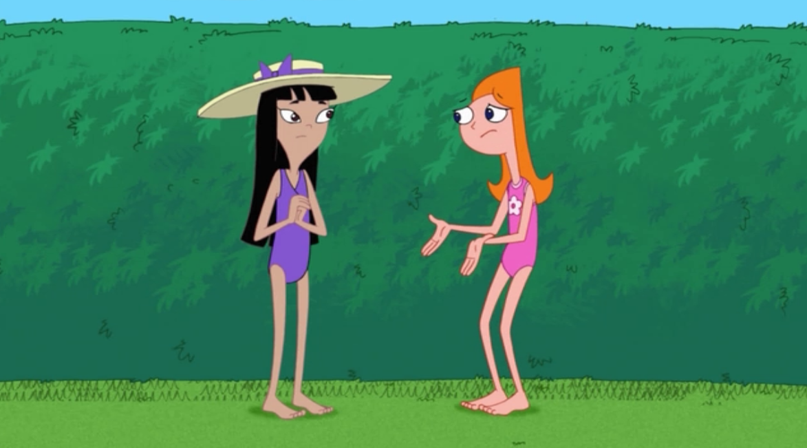 Image Candace And Stacy Behind The Bushes Png Phineas And Ferb Wiki Your Guide To Phineas